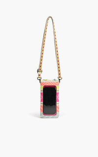 Colorful butterfly kaleidoscope cellphone bag with fluttering charm, designed as a stylish accessory by Fitkitty Culture for women.