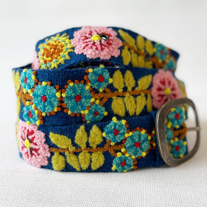 Embroidered wool belt from Sunshine Daydream by Fitkitty Culture, stylish accessories for women’s yoga and casual wear.