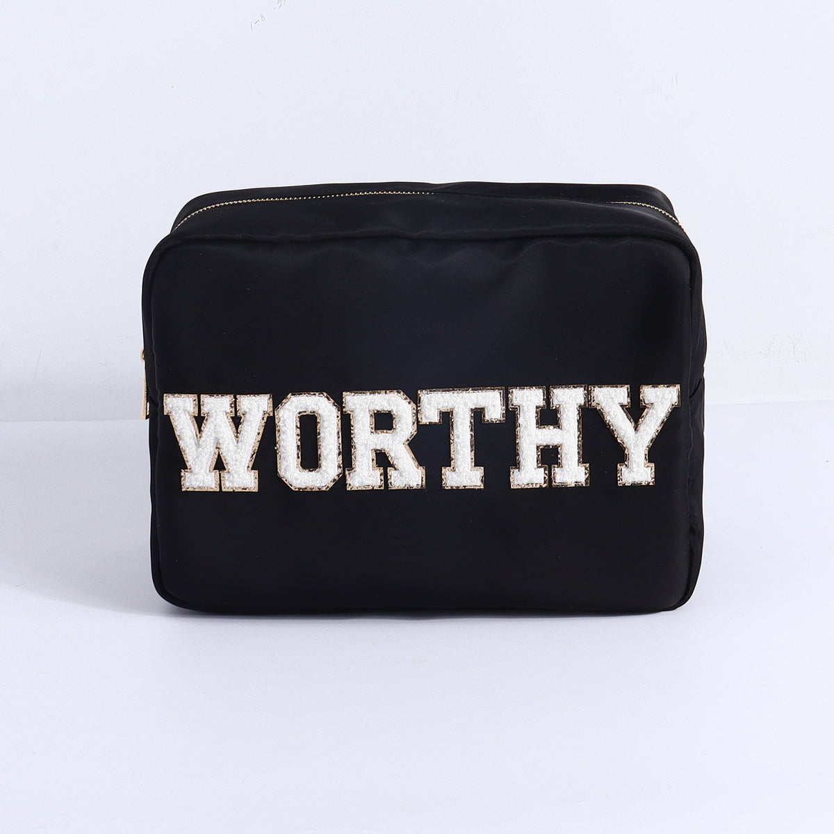 Black The Empower Luxe Carryall by FitKitty Culture, stylish women's athleisure and yoga carryall bag with sleek design.