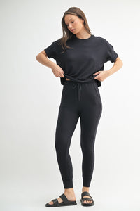 Black Cloudflow Dolman Lounge Top by Fitkitty Culture, women's casual clothing with relaxed fit and comfortable fabric.