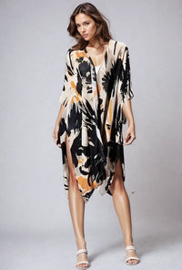 Ember Bloom kimono by Fitkitty Culture, lightweight women's clothing with floral pattern, perfect for yoga or casual wear.
