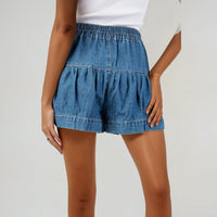 Mineral washed Fitkitty Culture women's shorts, soft casual clothing with a relaxed fit, perfect for yoga or leisure wear.