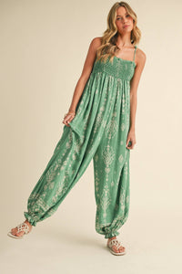 Wildflower Dreams Balloon Jumpsuit by Fitkitty Culture, stylish women’s clothing with a floral print and relaxed fit.