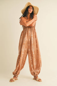 Wildflower Dreams Balloon Jumpsuit by Fitkitty Culture, stylish women's clothing with a floral print and relaxed fit.