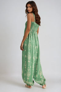 Wildflower Dreams Balloon Jumpsuit by Fitkitty Culture, stylish women's clothing with a relaxed fit and floral pattern.