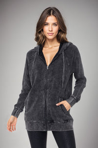 Light gray oversized waffle knit zip-up hoodie from Fitkitty Culture Athleisure Wear, casual women's clothing.