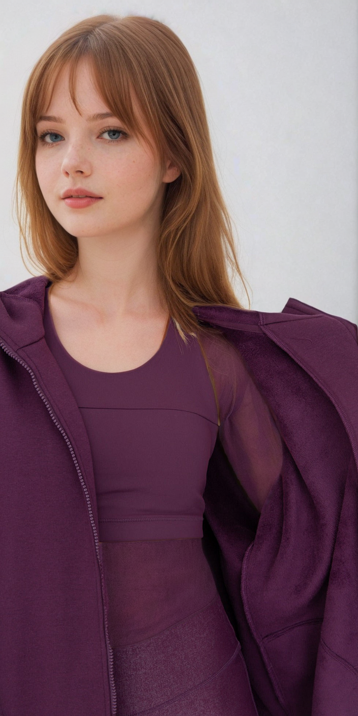 Burgundy Cozy Comfort zip-up hoodie jacket from Fitkitty Culture Athleisure Wear, women's casual clothing, front view