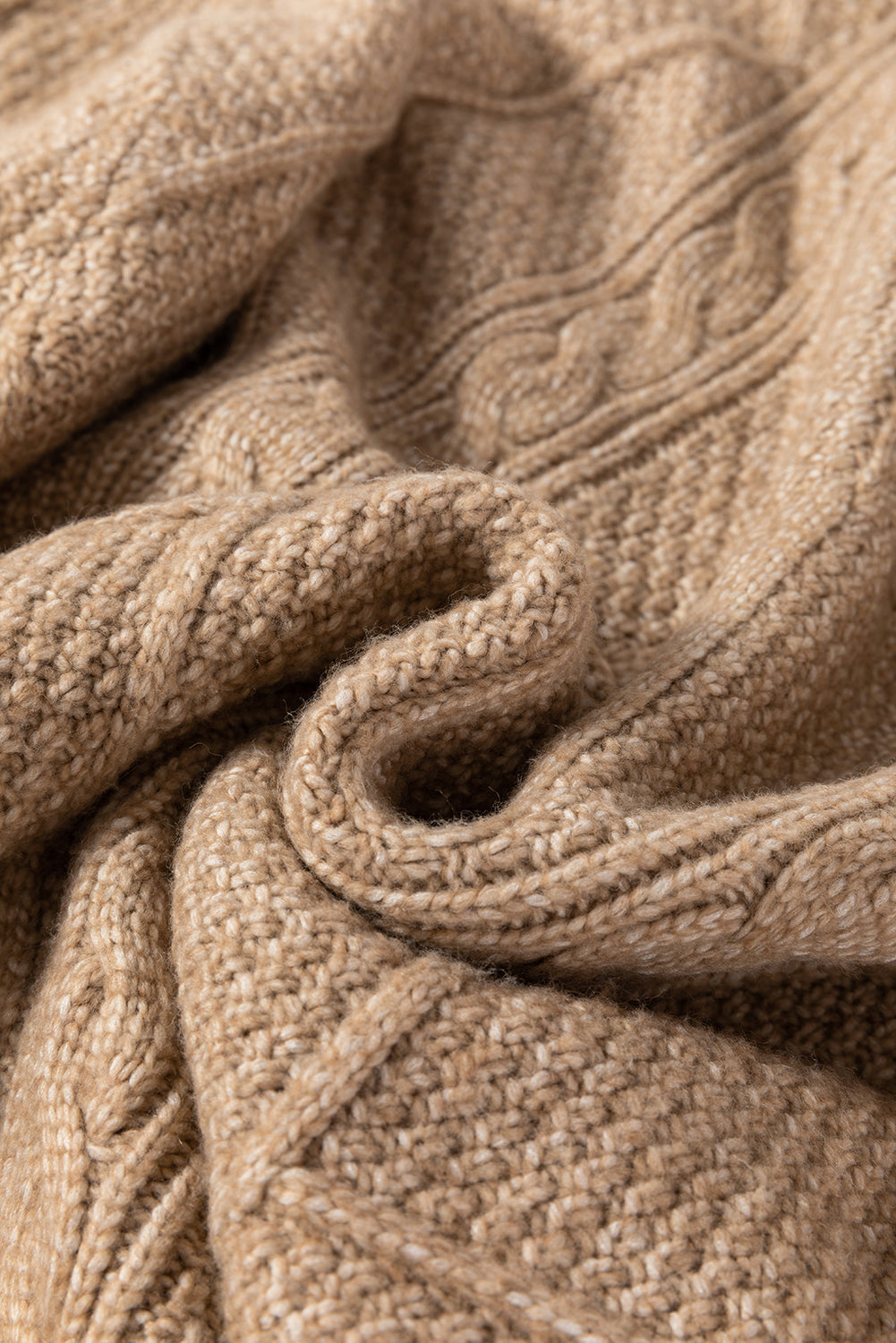 Cable knit sweater dress by Fitkitty Culture featuring a cozy, textured design perfect for casual or athleisure wear.