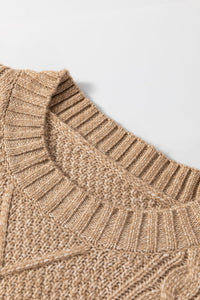 Cable knit sweater dress by Fitkitty Culture, showing a cozy, stylish women's clothing piece with textured knit fabric.