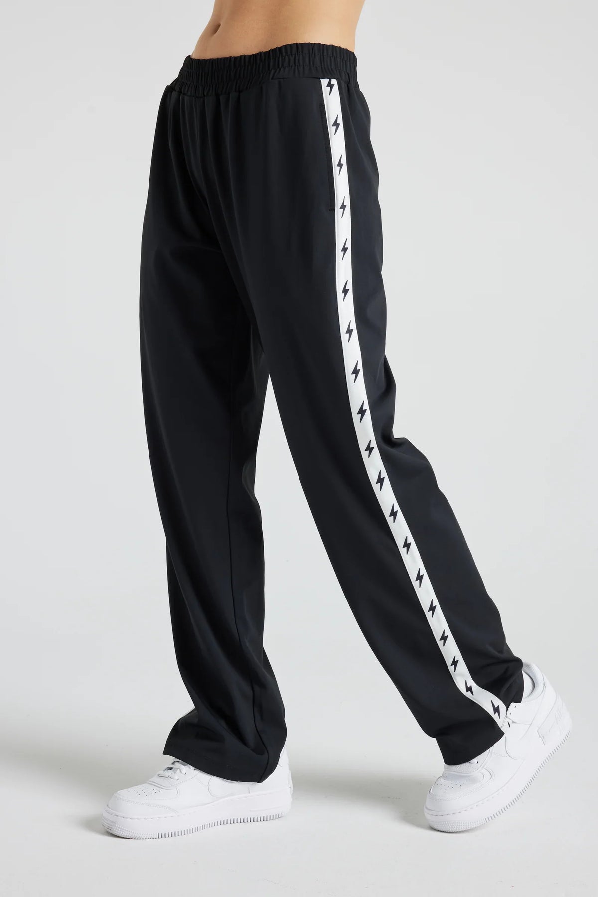 Fitkitty Culture athletic bolt track pant for women, lightweight yoga and casual wear in XS size, with sporty style and comfortable fit.