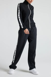 Fitkitty Culture Athleisure women's Bolt Track Pant in XS, comfortable athletic clothing with a sleek design for yoga and casual wear.