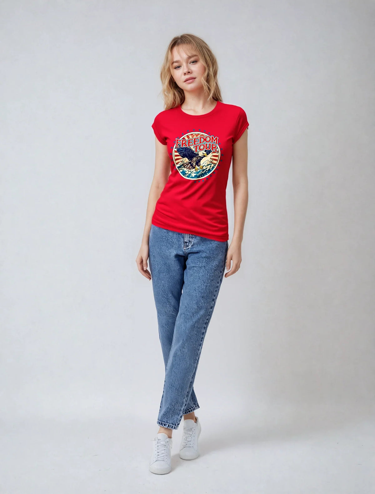 Since 1776 Eagle Freedom Tour T-shirt by Fitkitty Culture featuring a patriotic eagle graphic on a casual men's tee.
