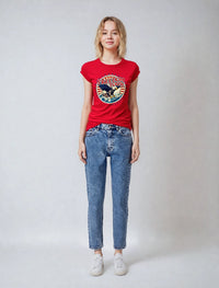 Since 1776 Eagle Freedom Tour T-shirt by Fitkitty Culture featuring a patriotic eagle design on black cotton fabric.