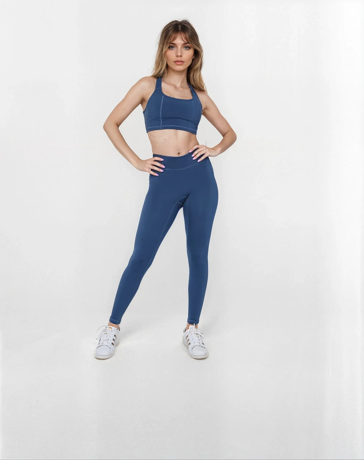 Black SmoothFit™ Crossover Leggings by Fitkitty Culture, women's yoga and athleisure wear with a sleek, fitted design.