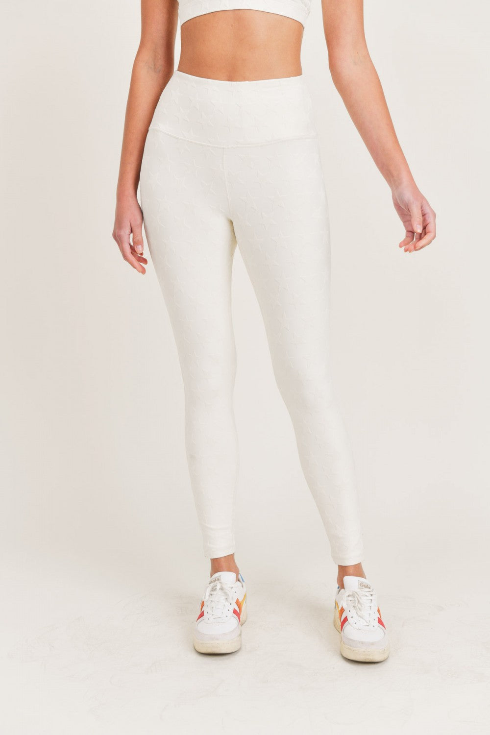 Black Joystar high waist leggings by Fitkitty Culture, featuring a snug fit and smooth fabric for comfortable activewear.