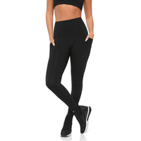 Black Fitkitty Culture BodyLove high-rise leggings, stretchy workout leggings designed for women’s activewear and yoga essentials.