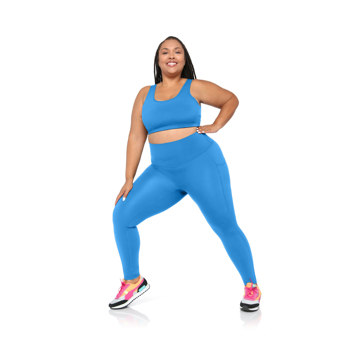 Black Fitkitty Culture Athleisure Women's Sports Bra with high support, designed for active yoga and workout sessions.