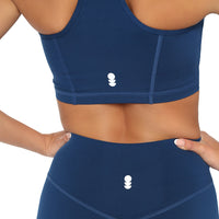 Black SmoothFit™ Full Coverage Sports Bra by Fitkitty Culture, showing a seamless, supportive design ideal for active wear.