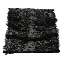 Floral Lace Hijab with Eyelash Fringe Edge(MH237)