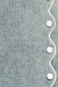 Flying Tomato Sweet Detail Denim Skort, casual denim shorts with a stylish front detail, perfect for summer wear.