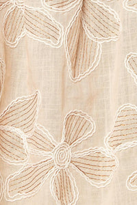 Flying Tomato Darcy Dream woven top and shorts set in taupe, featuring lightweight fabric and stylish design for casual wear.