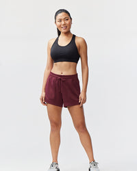 Goal Five G5 Advance 4.5-inch knit shorts in merlot, featuring a comfortable fit and stylish design.