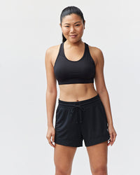 Black Goal Five G5 Advance 4.5-inch knit shorts with a comfortable fit and stylish design.