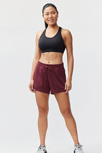Goal Five G5 Advance 4.5-inch knit shorts in merlot color, featuring a comfortable fit and stylish design.