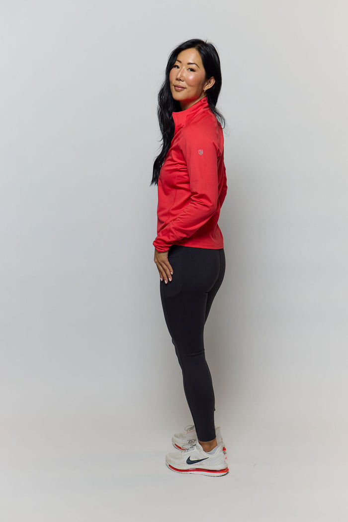 Goal Five women's full-length leggings, comfortable and stretchy athletic wear, shown in a full-length view.