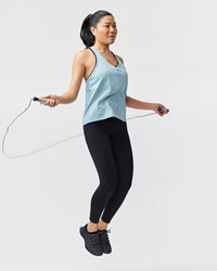 Black Go Again women's full-length leggings by Goal Five, shown in a 7/8 length style with a comfortable fit.
