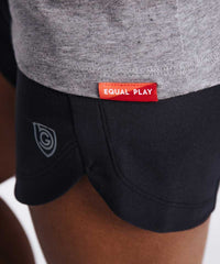 Goal Five women's athletic T-shirt in heather grey, featuring a comfortable lifestyle fit and breathable fabric for active wear.