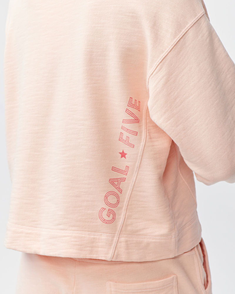 Goal Five Freasy Crew lifestyle shirt in nectar color, featuring a casual fit and comfortable fabric for everyday wear.
