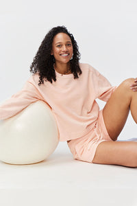 Goal Five Freasy Crew lifestyle outerwear in Nectar, featuring a comfortable crewneck design and stylish fit.
