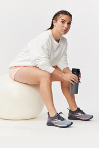Goal Five Freasy Crew lifestyle outerwear in white, featuring a comfortable crewneck design and casual fit.