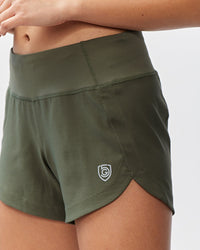 Black Excel Women's Workout Shorts by Goal Five, training shorts with a comfortable fit, designed for active women.