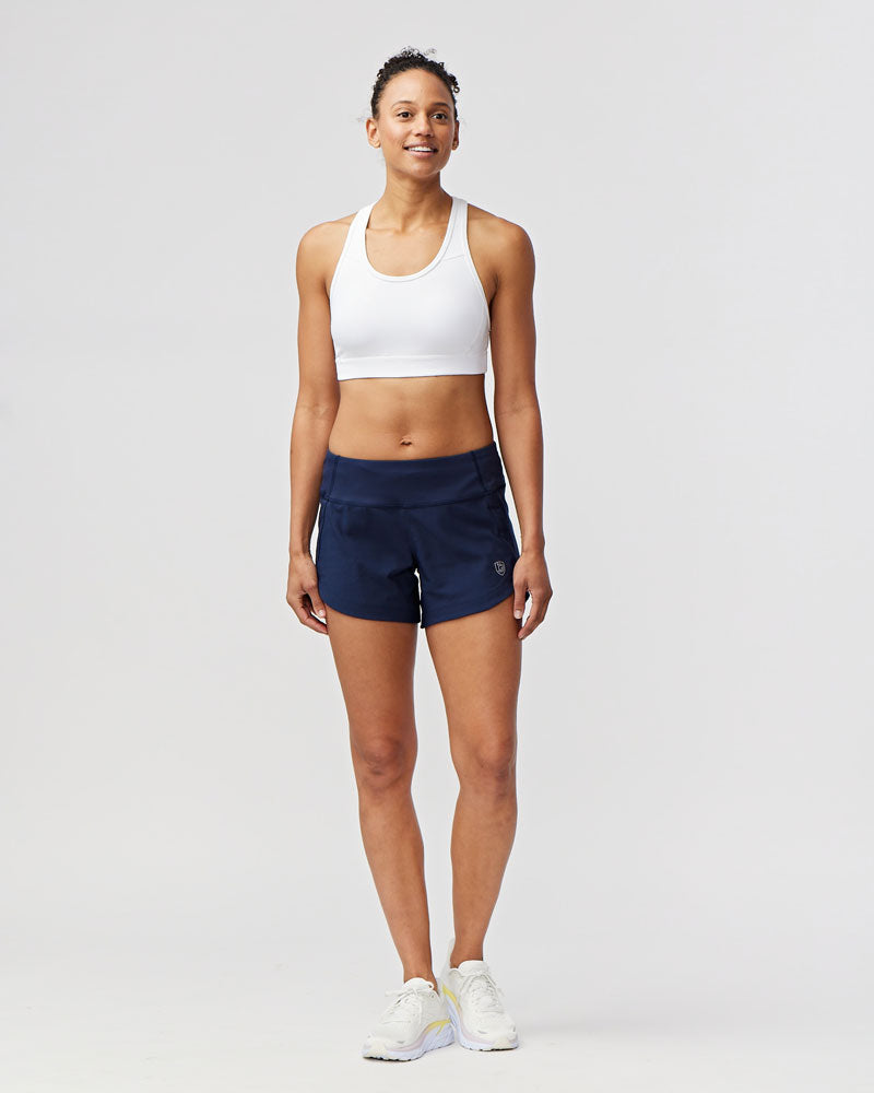 Black Excel Women's Workout Shorts by Goal Five, training shorts with a comfortable fit for active fitness routines.