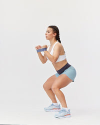 Black Excel women's workout shorts by Goal Five, training shorts with a comfortable fit for women.