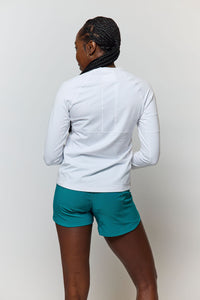 Black Excel women's workout shorts by Goal Five, designed for training, featuring a snug fit and breathable fabric.