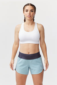 Black Excel women's workout shorts by Goal Five, training shorts with a comfortable fit and athletic design.
