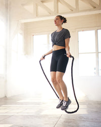Goal Five Go Again Bike Short 8-inch training shorts with star pattern, designed for comfortable and stylish active wear.