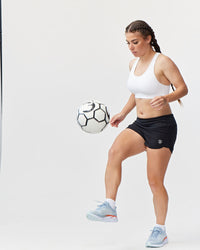 Goal Five women's training workout shorts in hot coral, size XS, designed for fast and free movement during exercise.