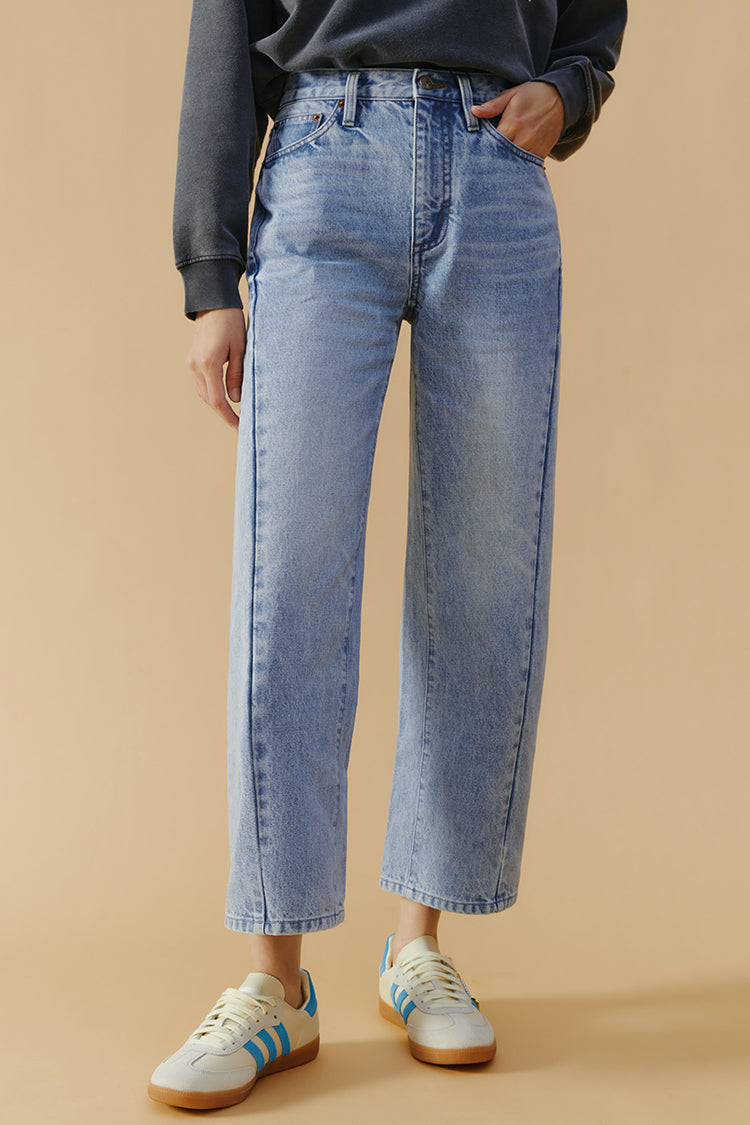 Hey Joanie High-Line Curve Ankle Jeans HJ016, fitted denim with a stylish ankle-length cut and classic blue wash.