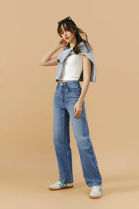 Hey Joanie Brooklyn High Rise Jeans HJ001, showing the fitted denim with high waist and classic five-pocket style.