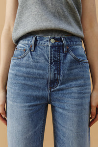 Hey Joanie Brooklyn High Rise Jeans HJ001 displayed on a model, showcasing classic denim fit and high-waisted style.
