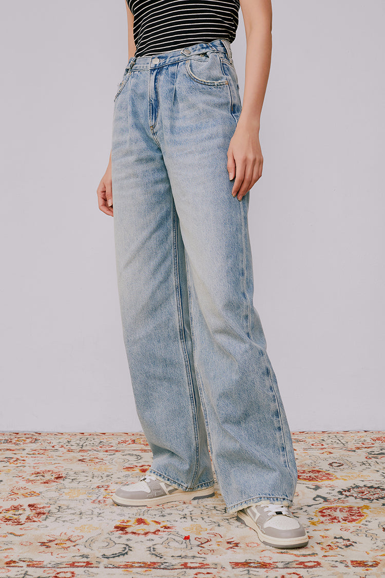 Hey Joanie Fun City Wide Jeans HJ105 with relaxed fit, denim fabric, and stylish design in a wide-leg silhouette.