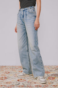 Hey Joanie Fun City Wide Jeans HJ105 with relaxed fit, denim fabric, and stylish design in a wide-leg silhouette.
