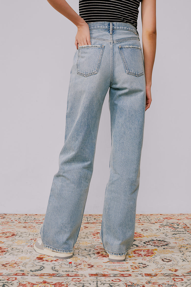 Hey Joanie Fun City Wide Jeans HJ105, lightweight denim with a relaxed fit, shown on a model.