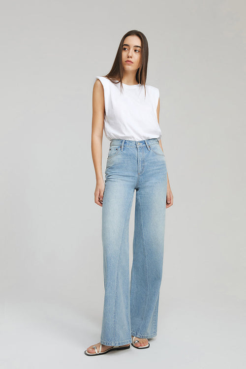 Hey Joanie Angeles High Rise Baggy Jeans HJ103 with distressed details, relaxed fit, and classic denim style.