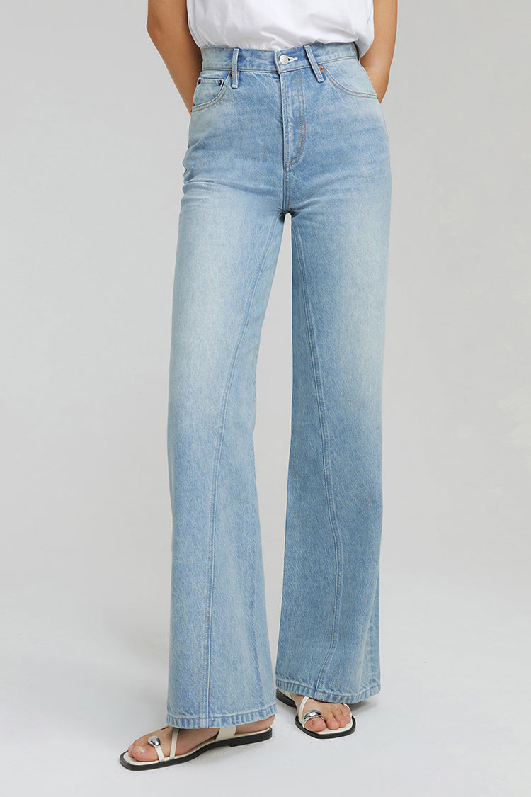 Hey Joanie Angeles High Rise Baggy Jeans with distressed details, showcasing a relaxed fit and trendy denim style.