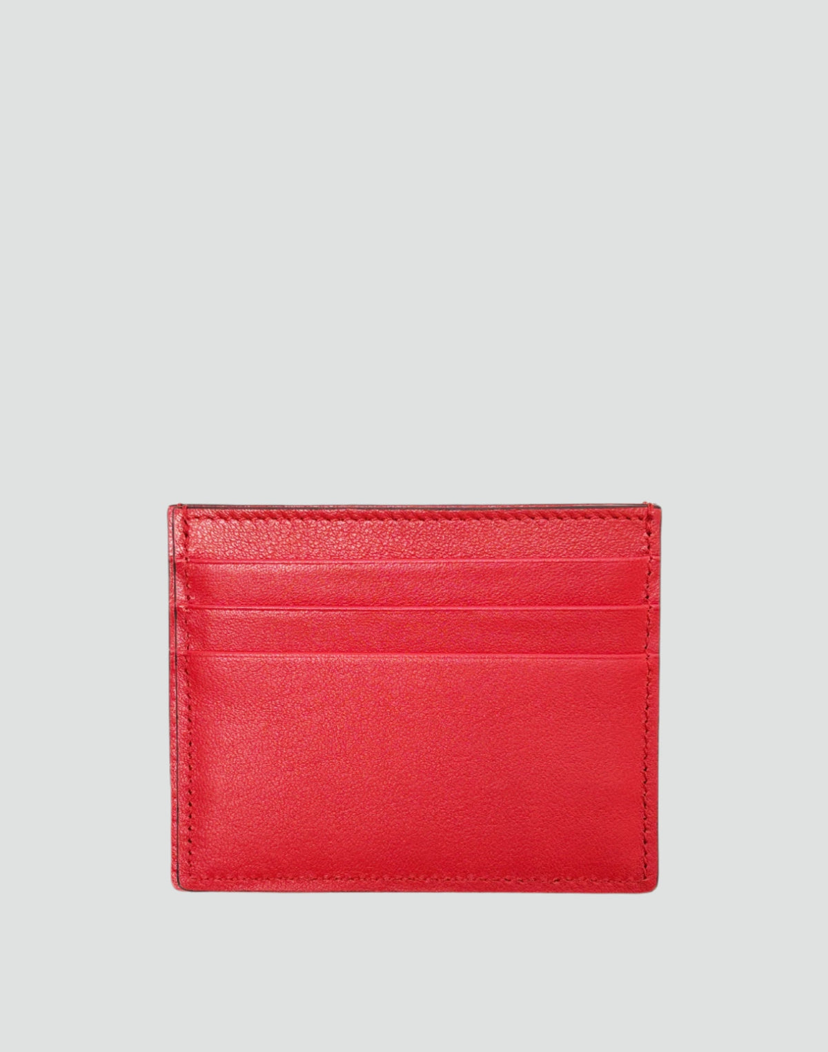 HYER GOODS Certo Card Wallet in Valentino Red, compact leather card holder with multiple card slots.
